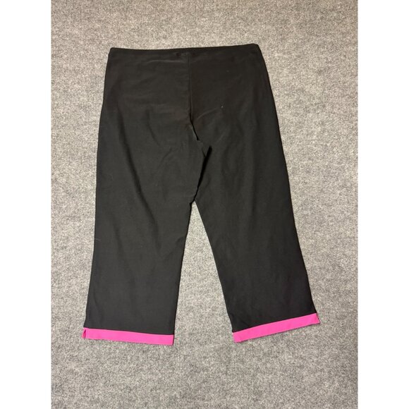 Nike Dri-Fit Cropped Capri Pants Womens Large Black & Pink - Picture 5 of 10